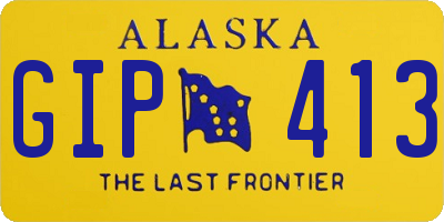AK license plate GIP413