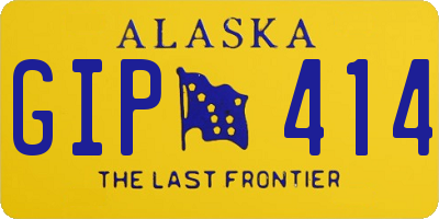AK license plate GIP414