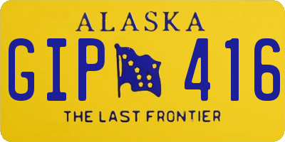 AK license plate GIP416