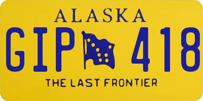 AK license plate GIP418