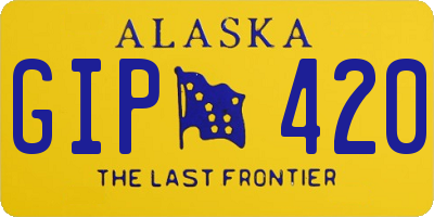 AK license plate GIP420