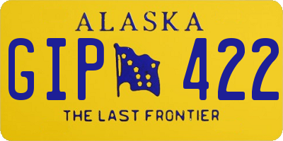 AK license plate GIP422