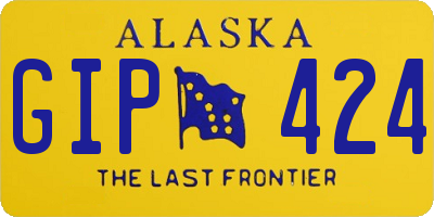 AK license plate GIP424