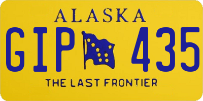 AK license plate GIP435