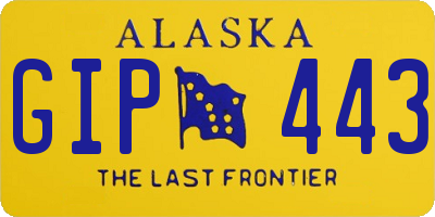 AK license plate GIP443