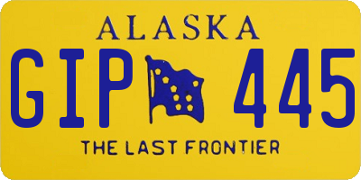 AK license plate GIP445