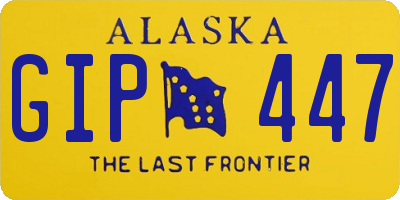 AK license plate GIP447