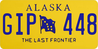 AK license plate GIP448