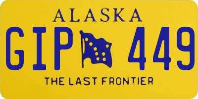 AK license plate GIP449