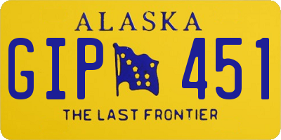 AK license plate GIP451