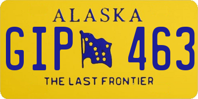 AK license plate GIP463