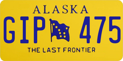 AK license plate GIP475