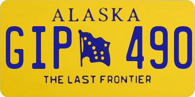AK license plate GIP490