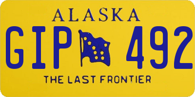 AK license plate GIP492