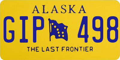 AK license plate GIP498