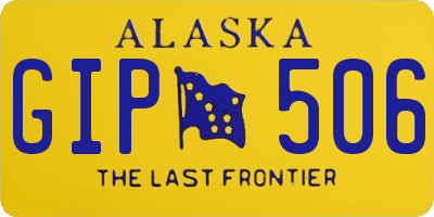 AK license plate GIP506