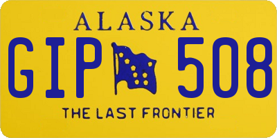 AK license plate GIP508