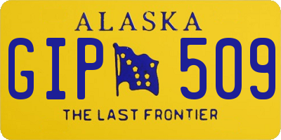 AK license plate GIP509