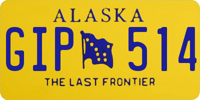 AK license plate GIP514