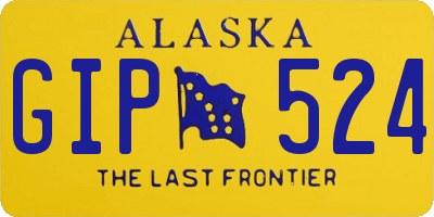AK license plate GIP524