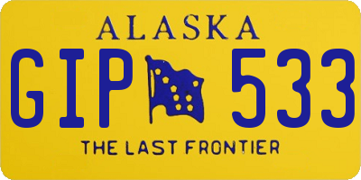 AK license plate GIP533
