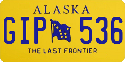 AK license plate GIP536