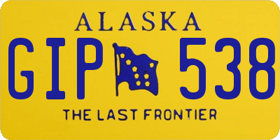 AK license plate GIP538