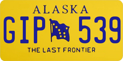 AK license plate GIP539