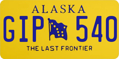 AK license plate GIP540