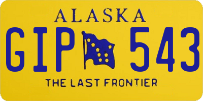 AK license plate GIP543
