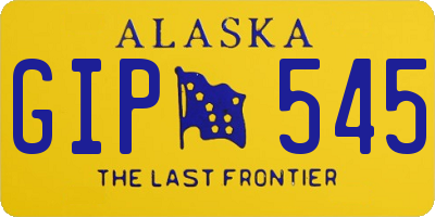 AK license plate GIP545