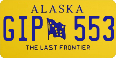AK license plate GIP553
