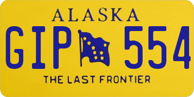 AK license plate GIP554