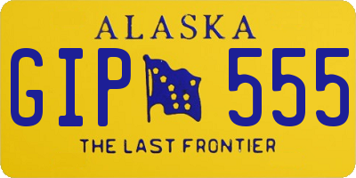 AK license plate GIP555