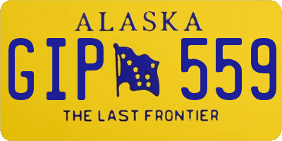 AK license plate GIP559