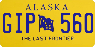 AK license plate GIP560