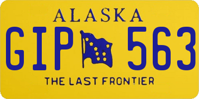 AK license plate GIP563