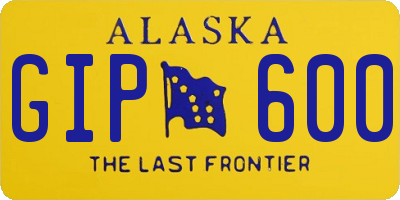 AK license plate GIP600
