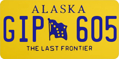 AK license plate GIP605