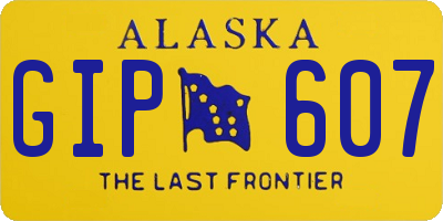 AK license plate GIP607