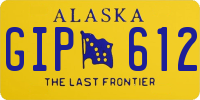 AK license plate GIP612
