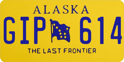 AK license plate GIP614