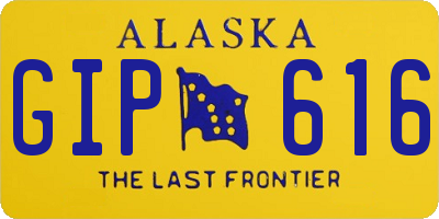 AK license plate GIP616
