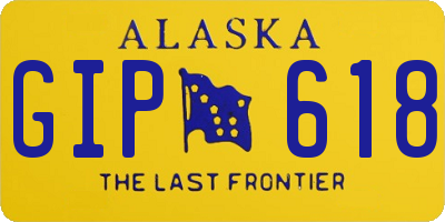 AK license plate GIP618