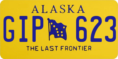 AK license plate GIP623