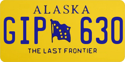 AK license plate GIP630