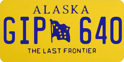 AK license plate GIP640