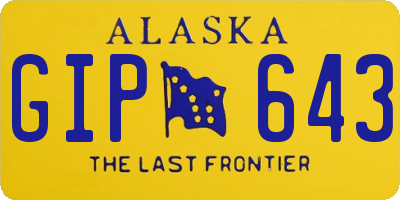 AK license plate GIP643