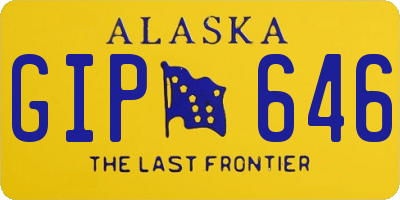AK license plate GIP646