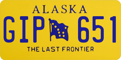 AK license plate GIP651